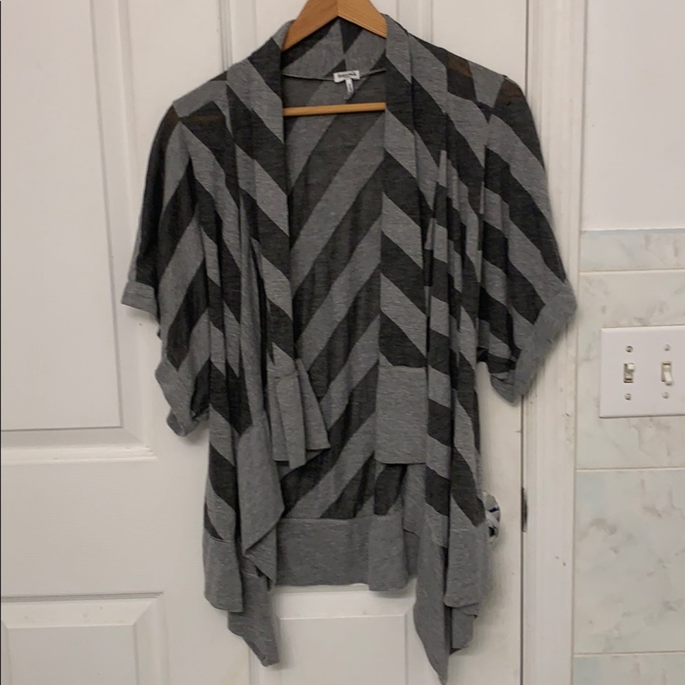 Splendid grey striped cardigan size small